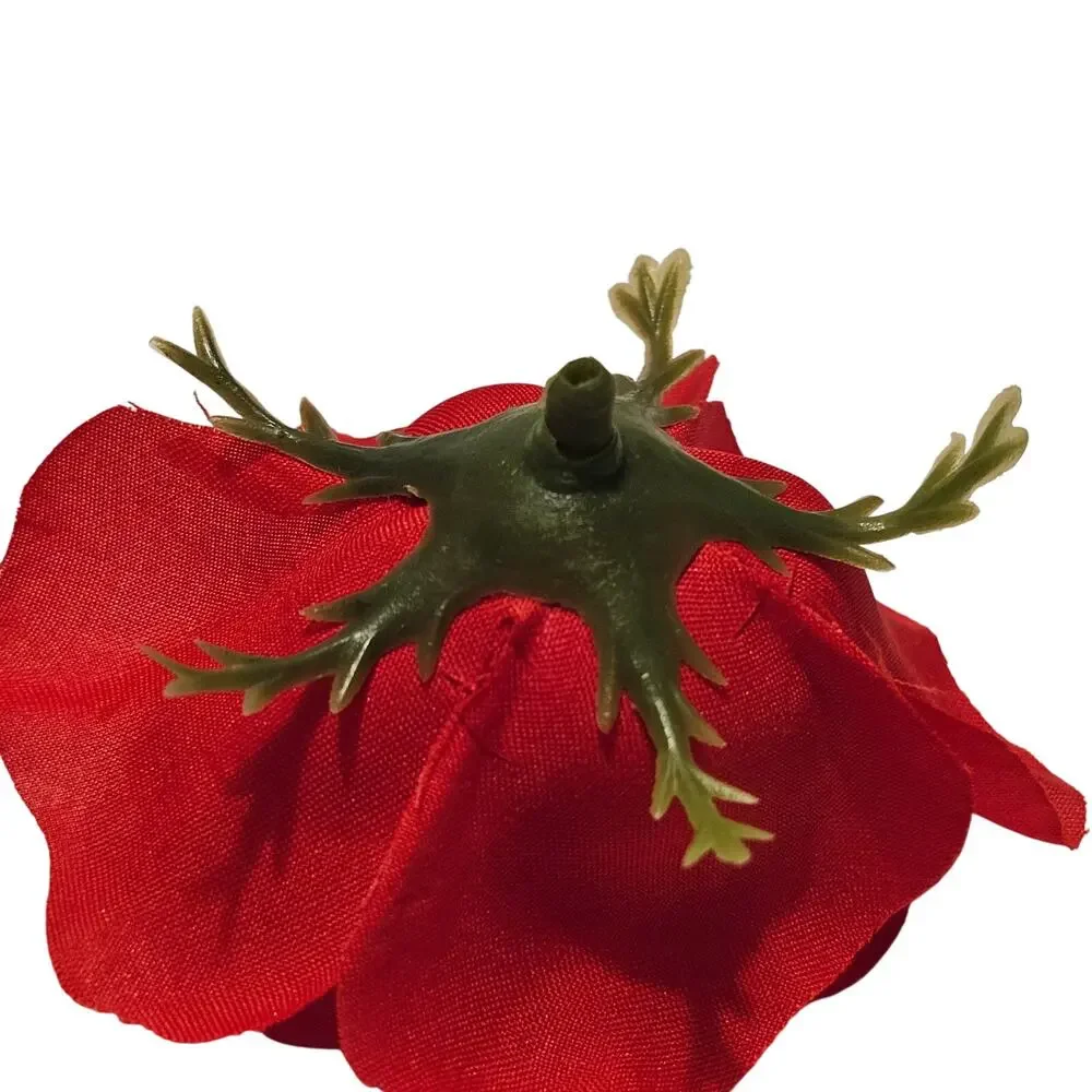 50 Red Silk Rose Heads Stemless Wedding Floral Craft DIY Wreaths 2.5in